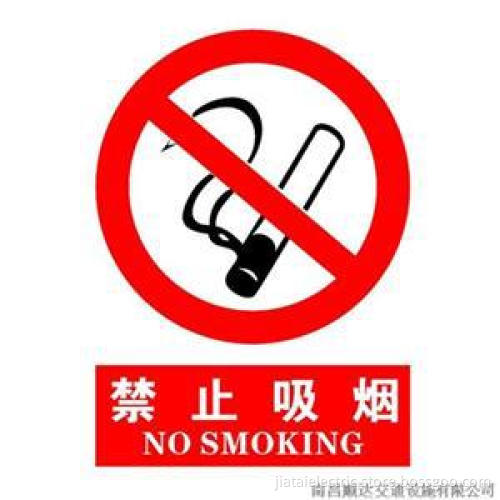 Reflective plastic no smoking signs plate